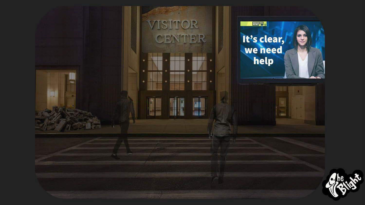 They enter the local Visitor Center