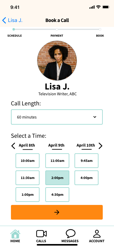 Book an initial call with a mentor
