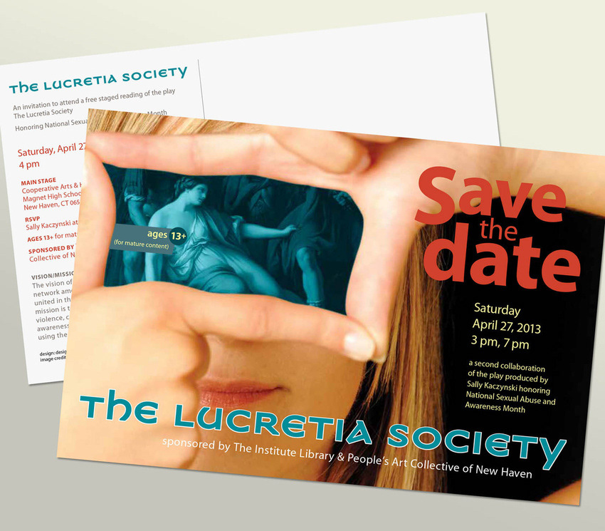 direct mail piece announcing the opening of a new play