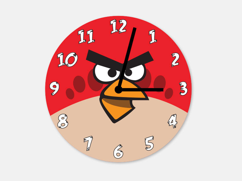 Angry Birds Clock Design