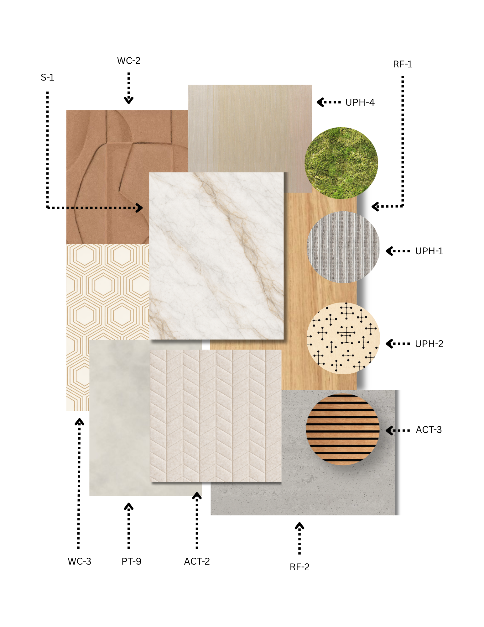 Community Lounge Material Board