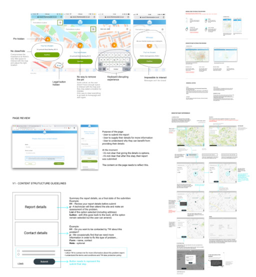 Thames water desktop map user experience journey review notes