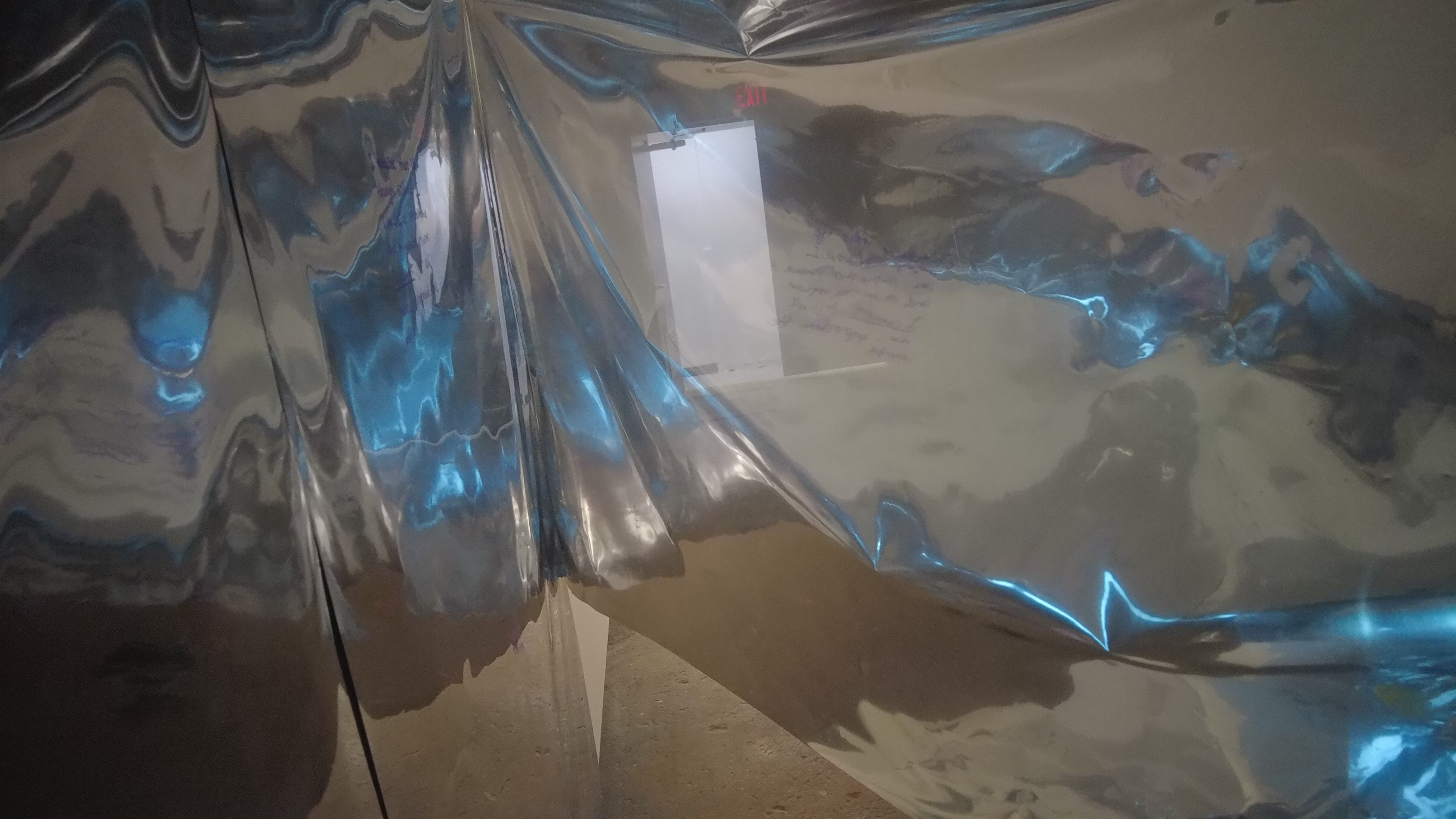 View from inside through the mylar