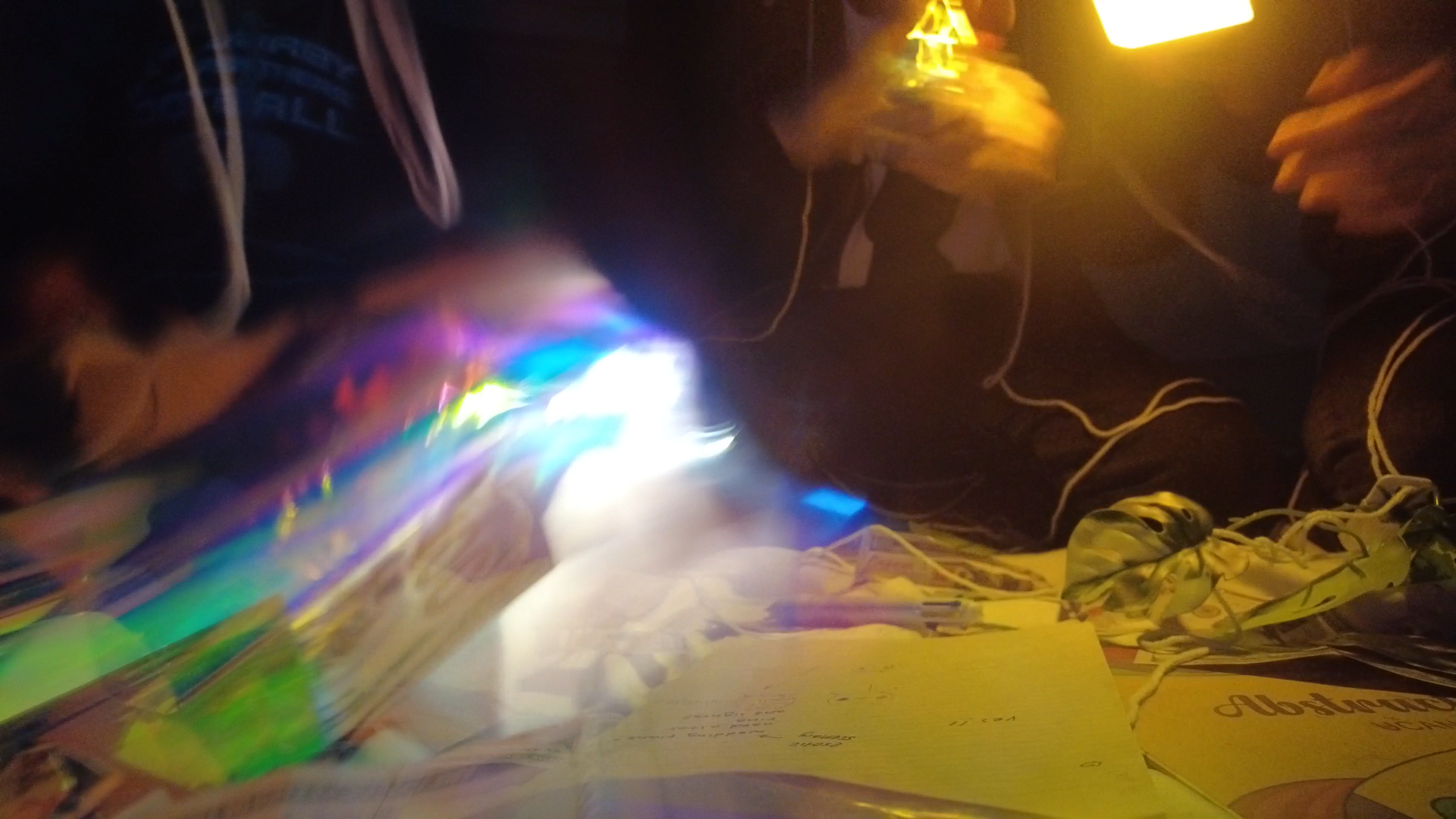 participants putting the pocket camera inside the holographic paper