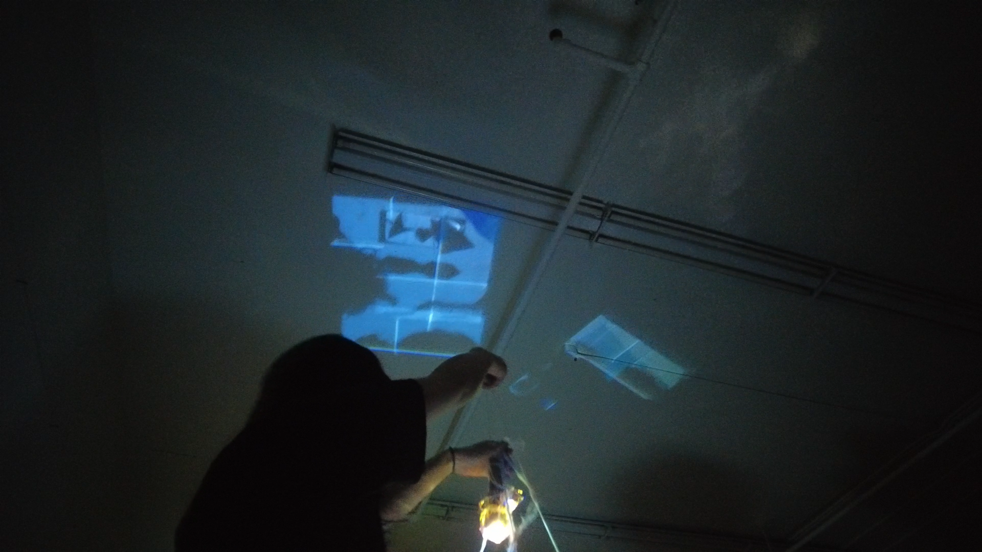 reflection of the light-mirror assemblage that participants made