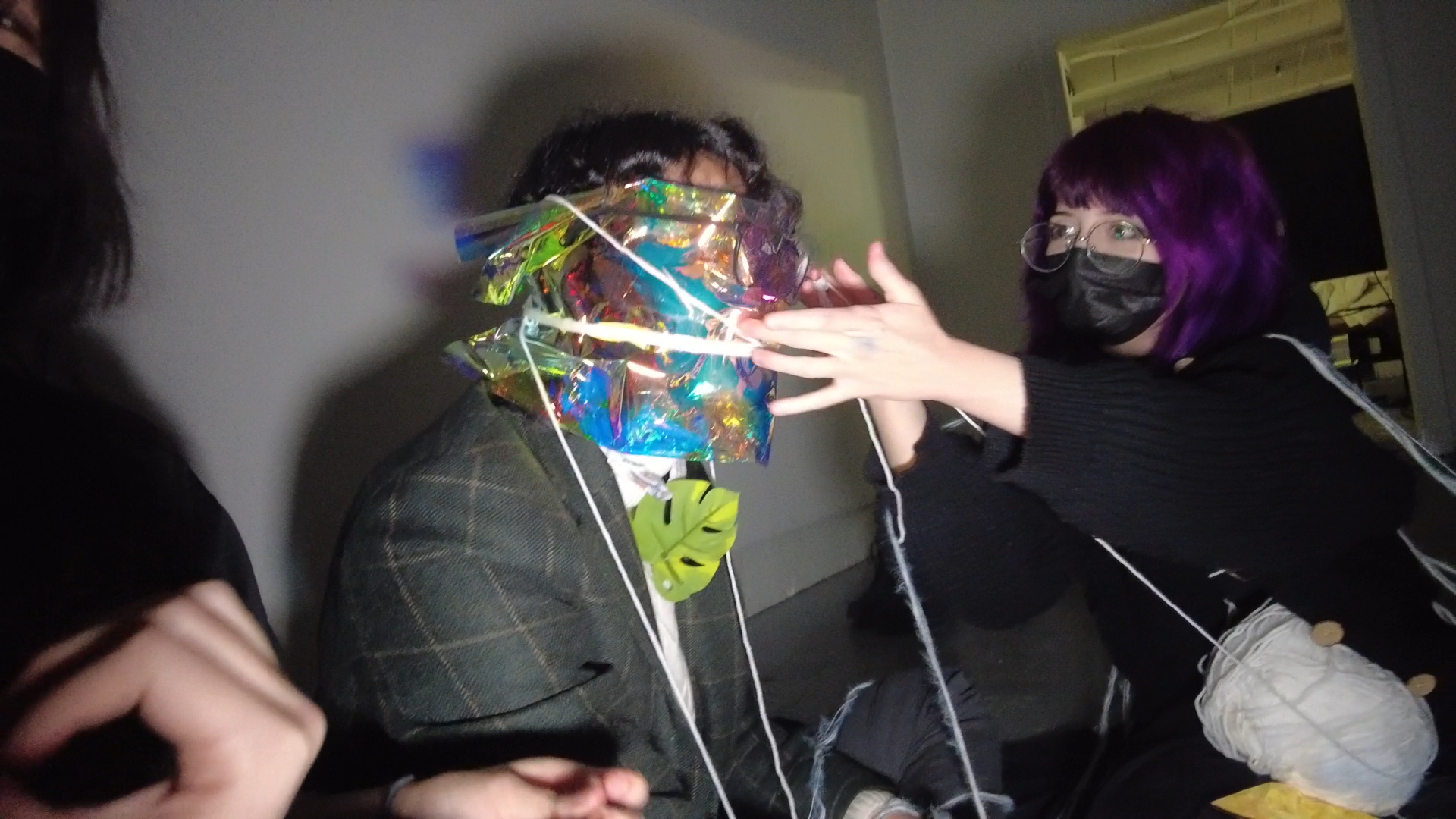 participants wrapping each other