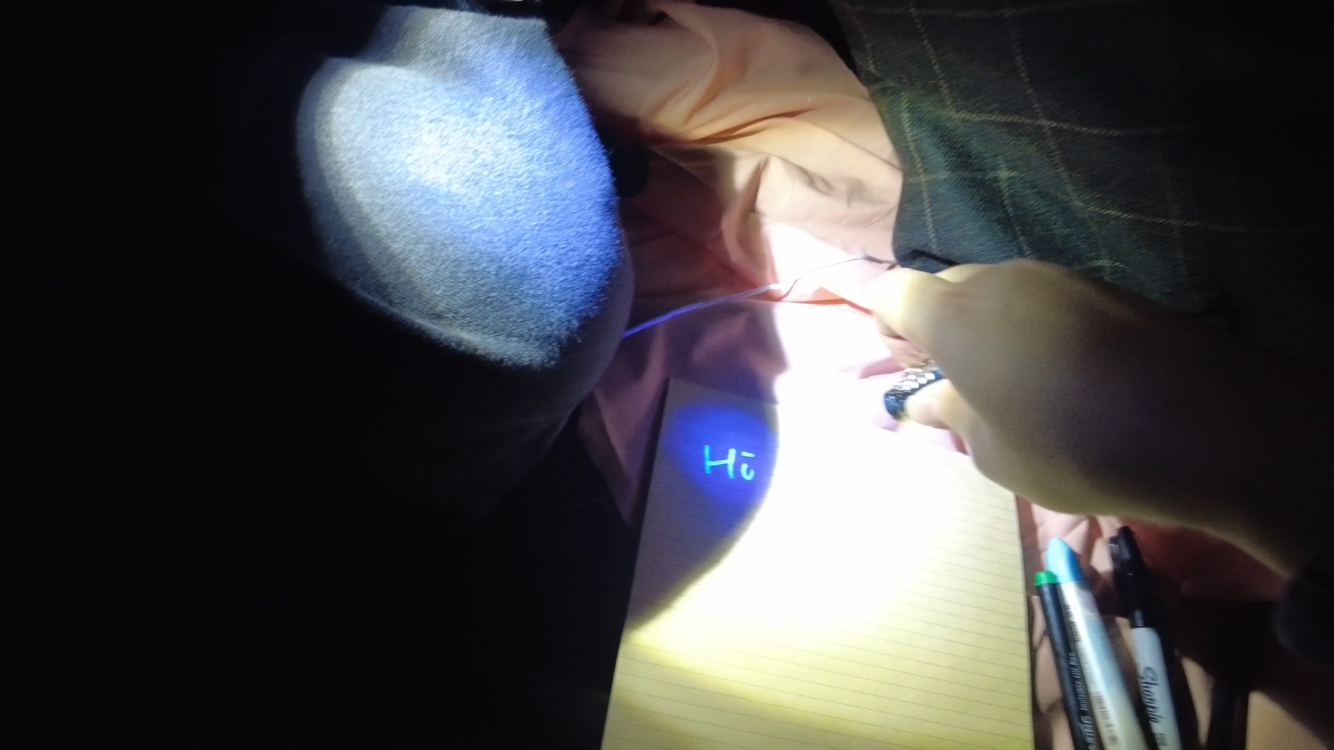 introducting the paper pad and the UV pen