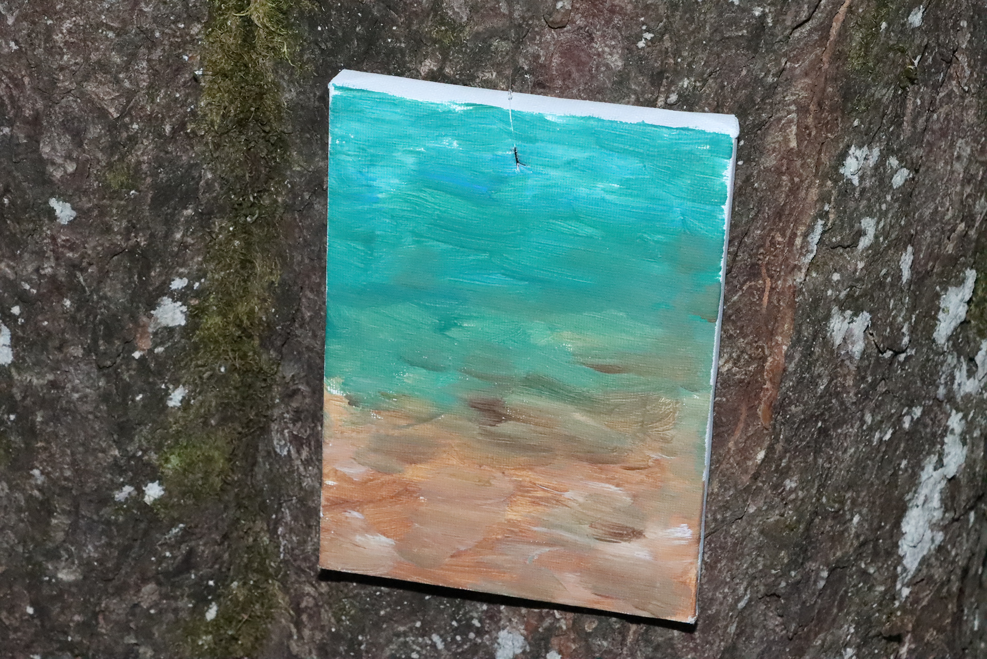 Untitled V (2025), acrylic, 13cm x 18 cm, by Yolanda Ren.