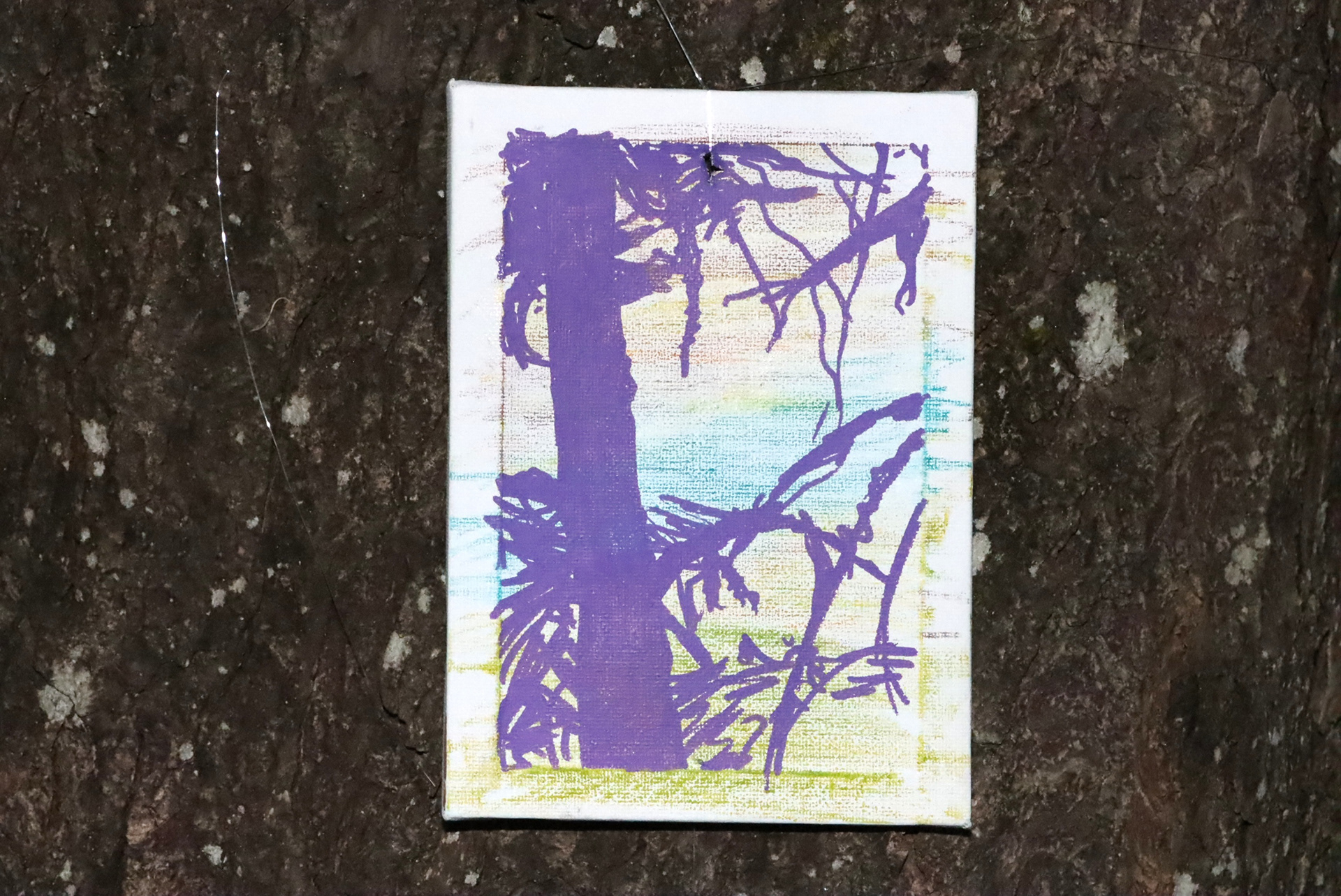 Untitled VI (2025),  acrylic and colored marker, 13cm x 18 cm, by Yolanda Ren.