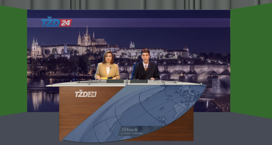 Prague News Channel, Studio mock up, 2005
