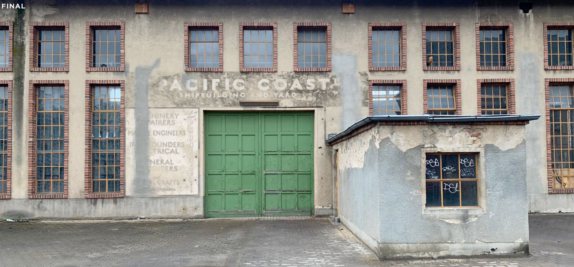 Ext Tiffany's workshop - lettering