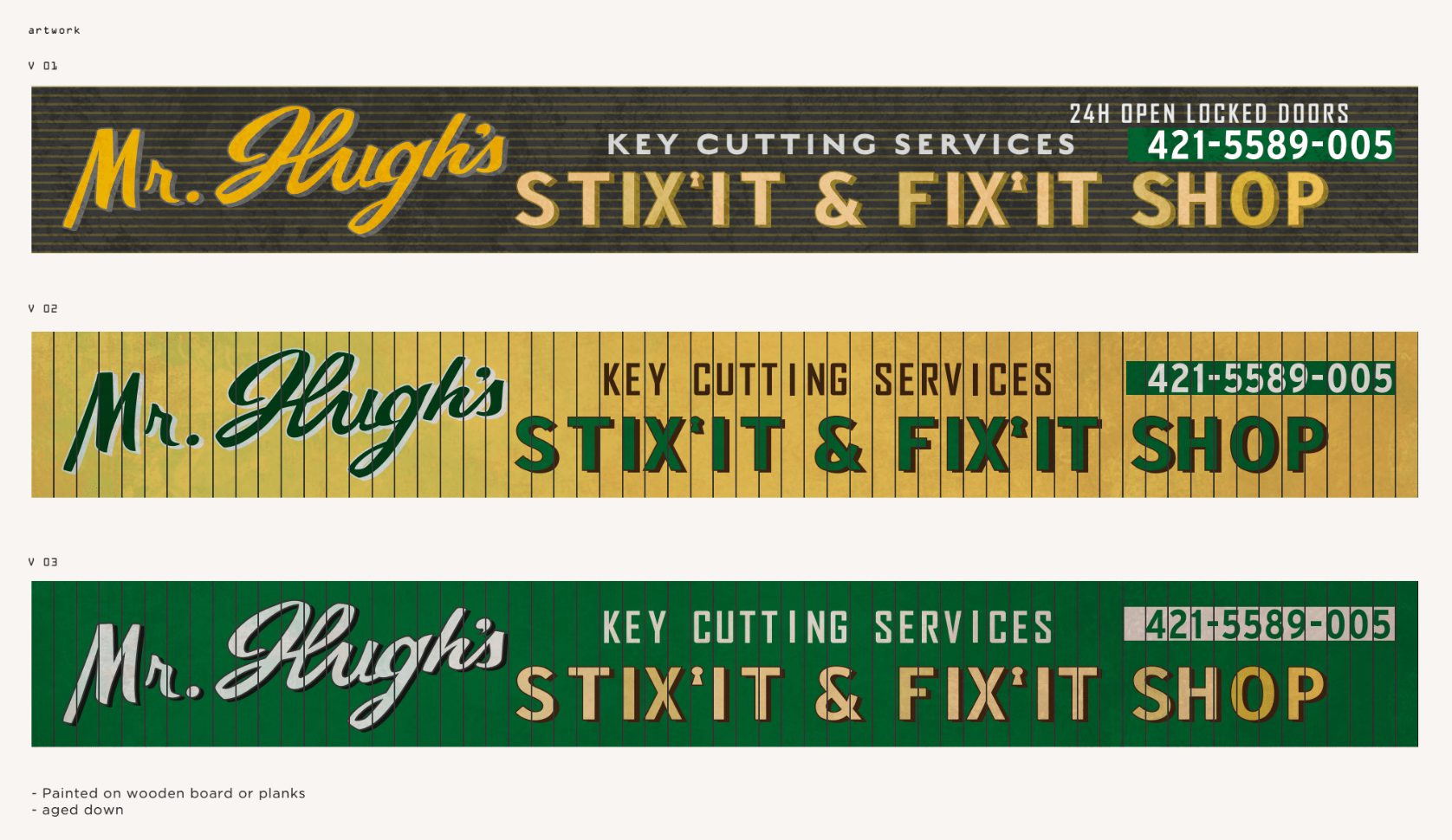 Shop sign designs - Babelsberg back lot