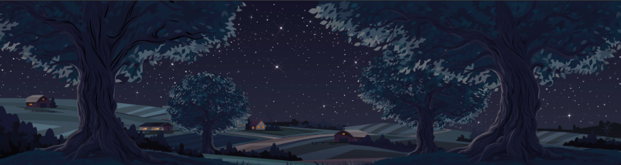 Kids TV show, back drop nght