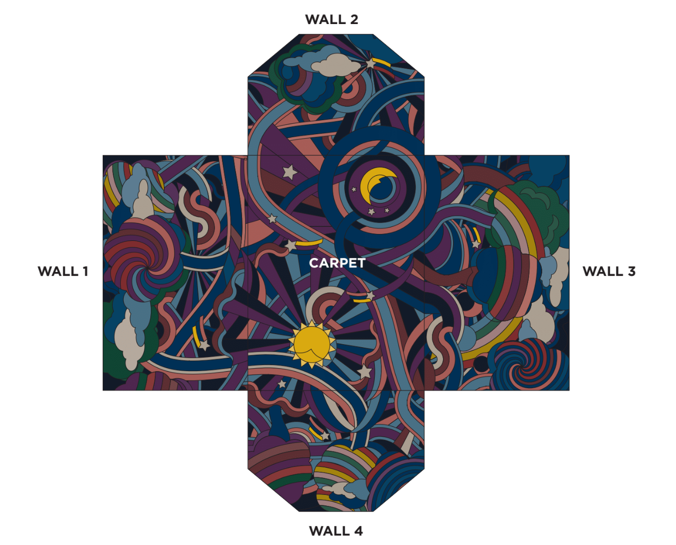 kids room, wallpaper & carpet design