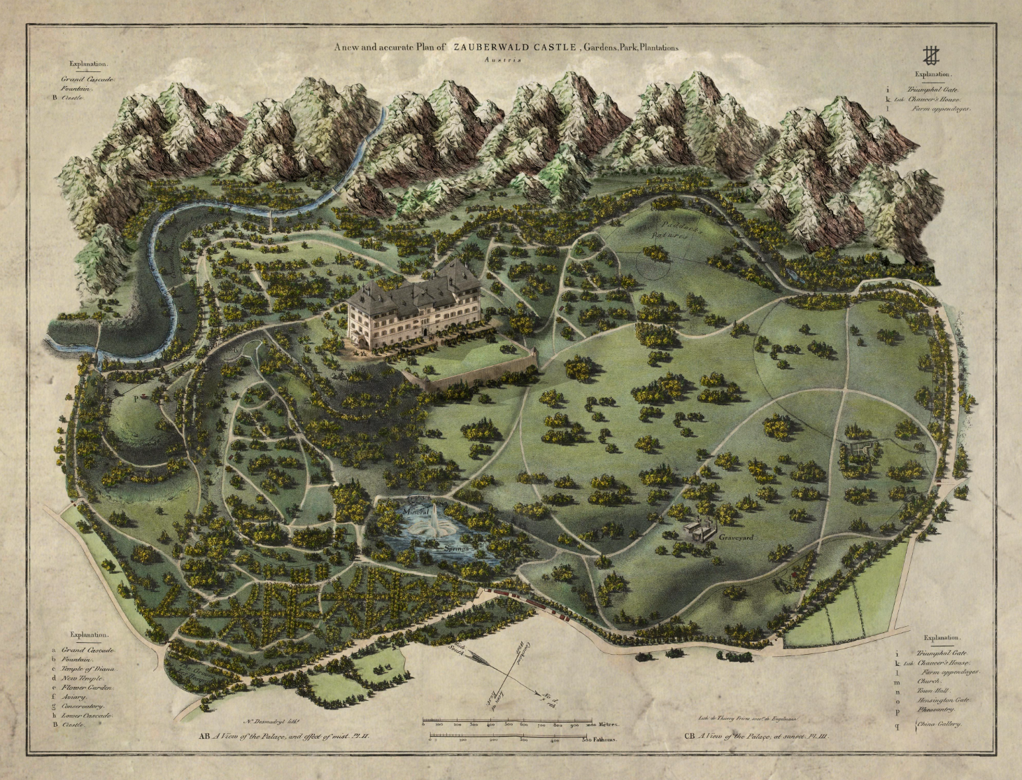Old map of Zauberwald