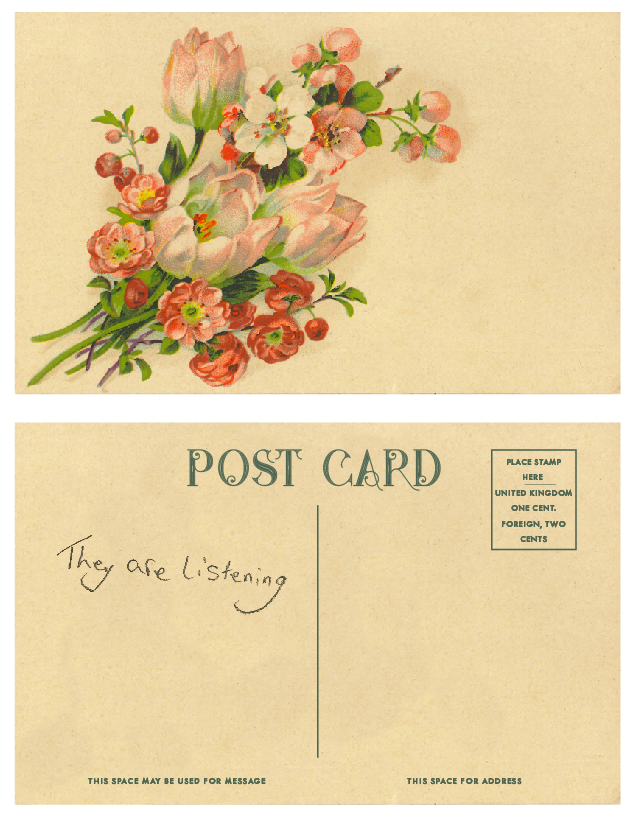 Post Card with note