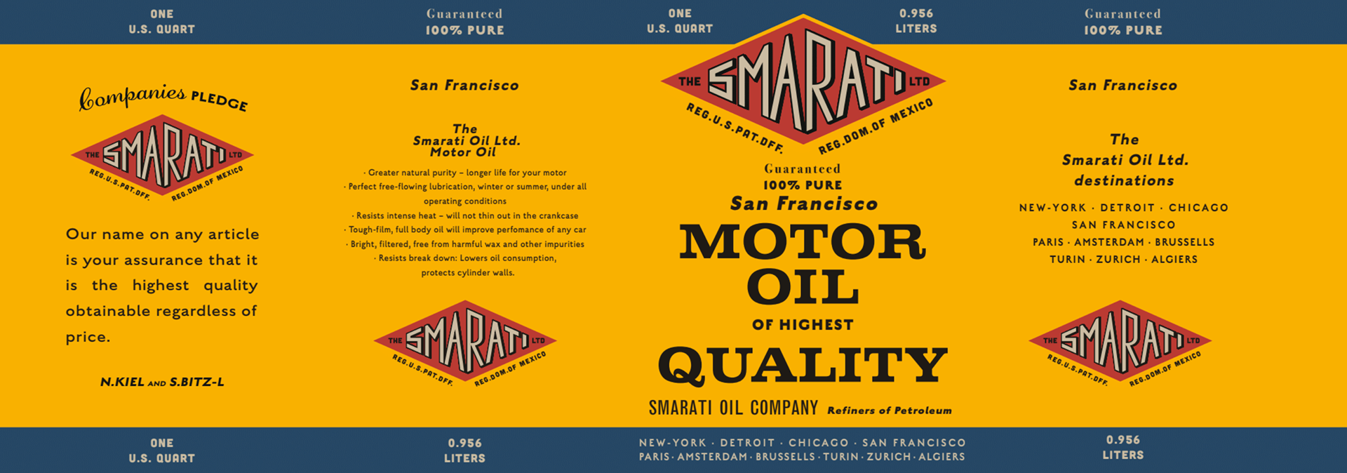 Tiffany's workshop - Oil can Label