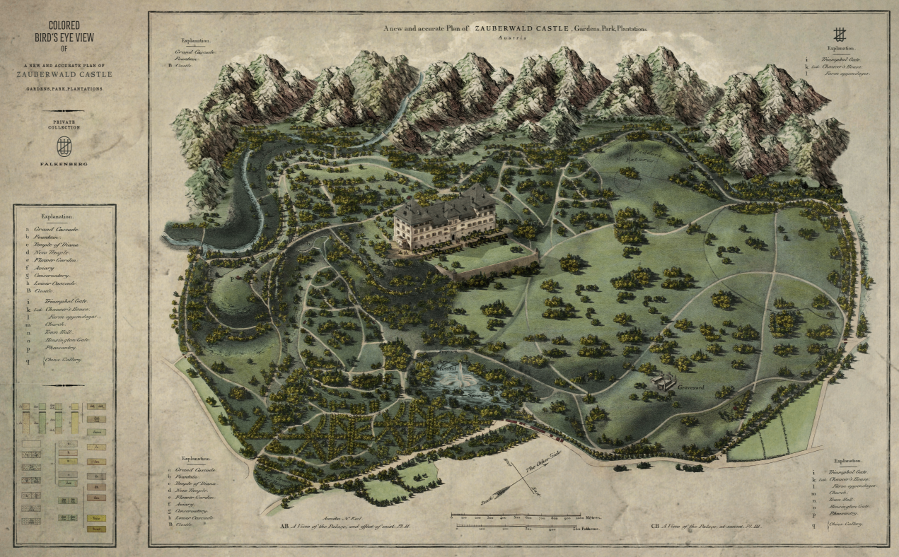 Old hiking map of Zauberwald