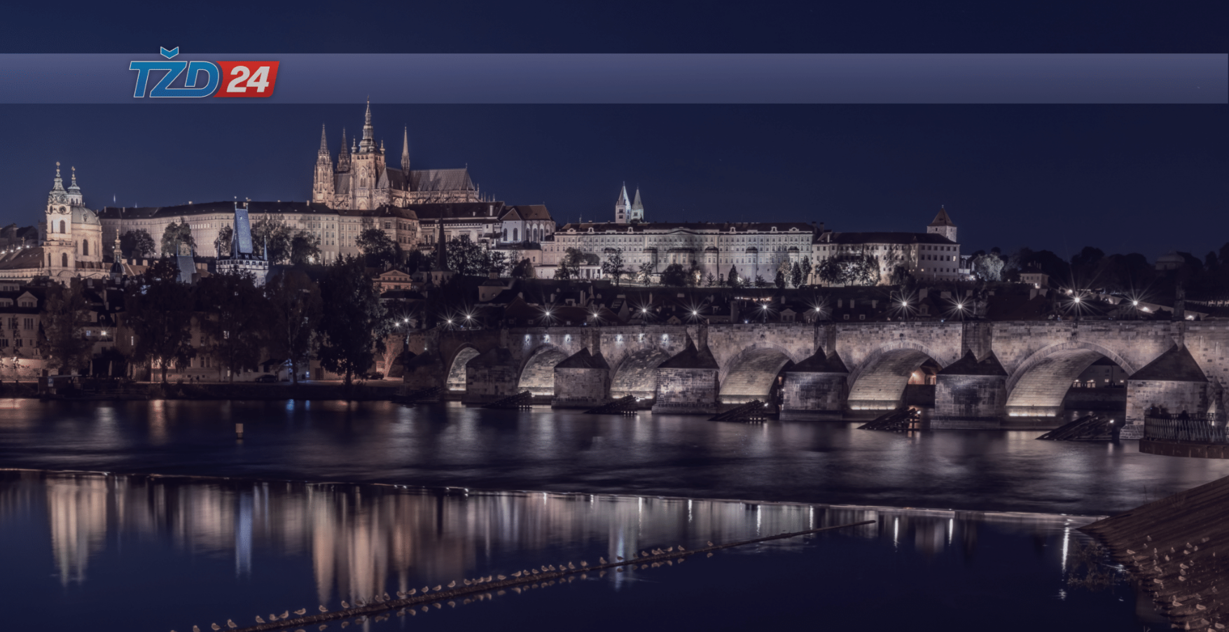 Prague News Channel, Studio back drop, 2005