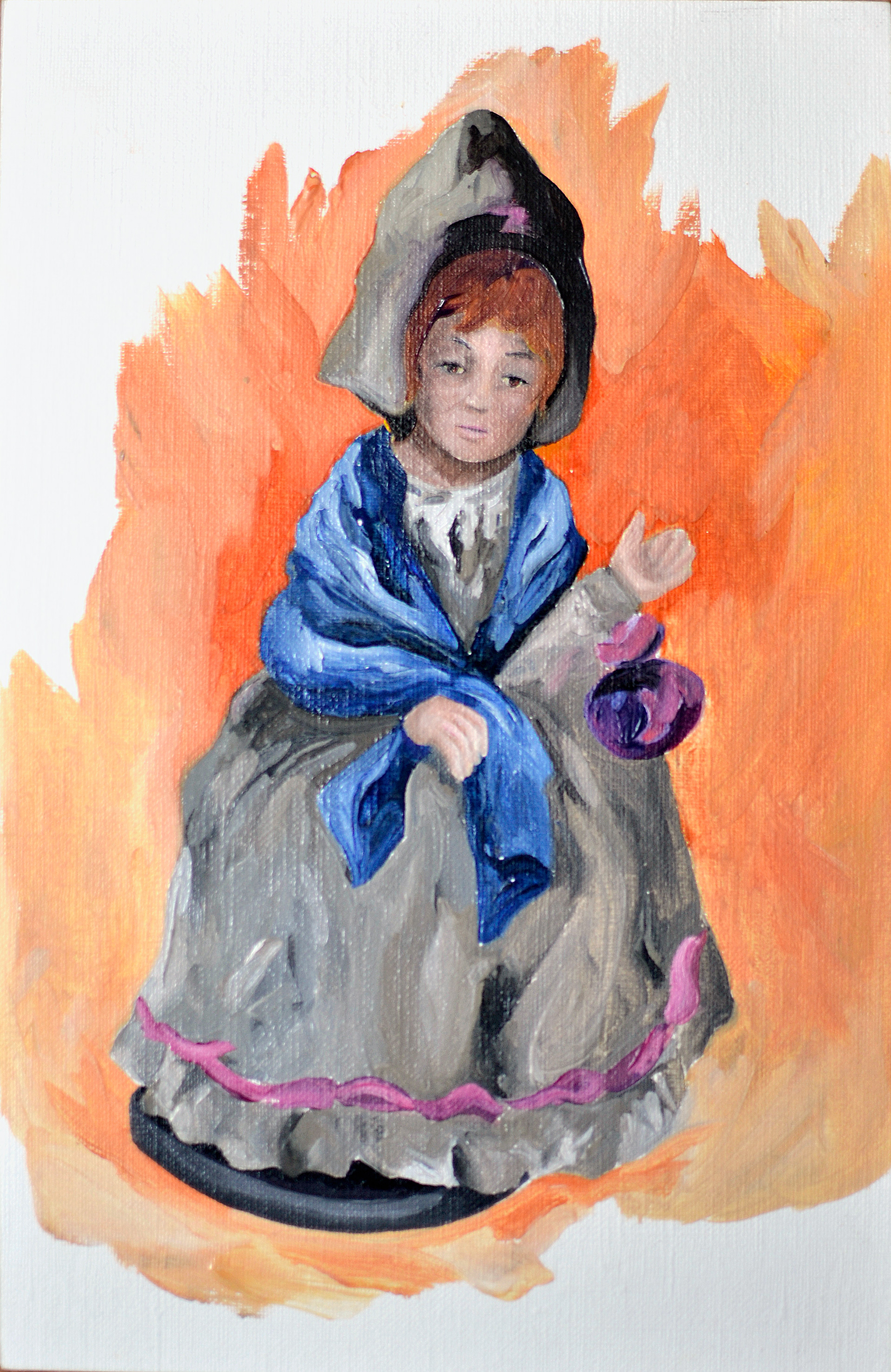 Muñequita - Óleo sobre papel - 16 x 25 cm