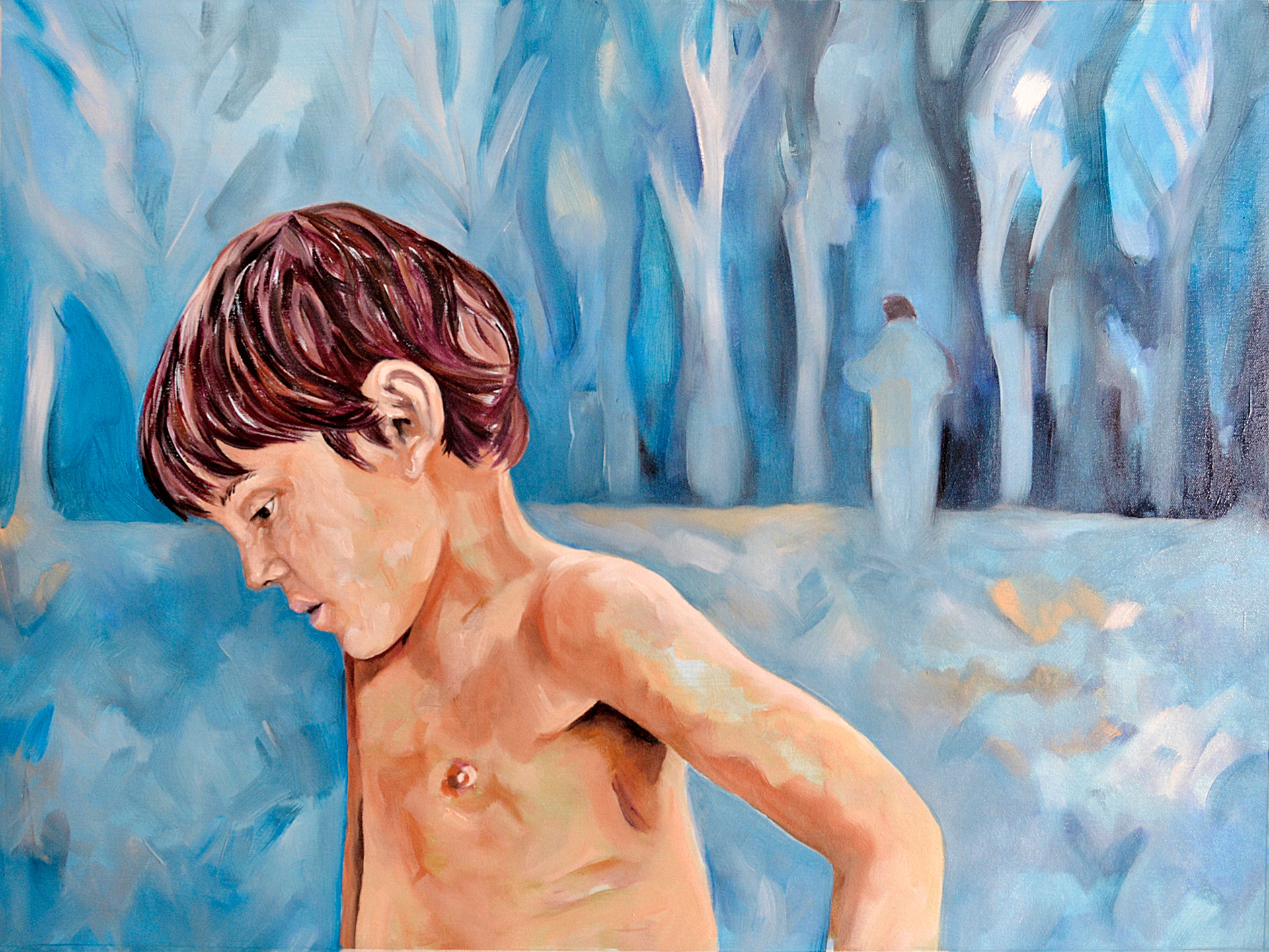 Niño azul - 54 x 73 cm - Oil on canvas