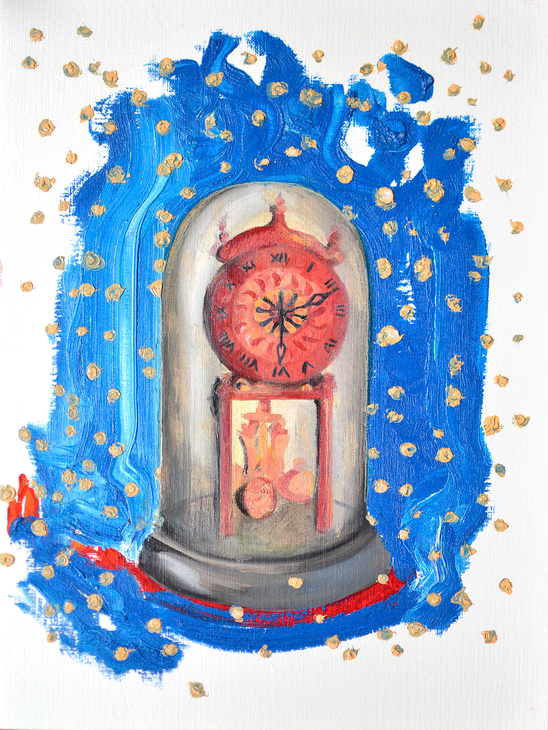 Reloj - Óleo sobre papel - 24 x 30 cm
