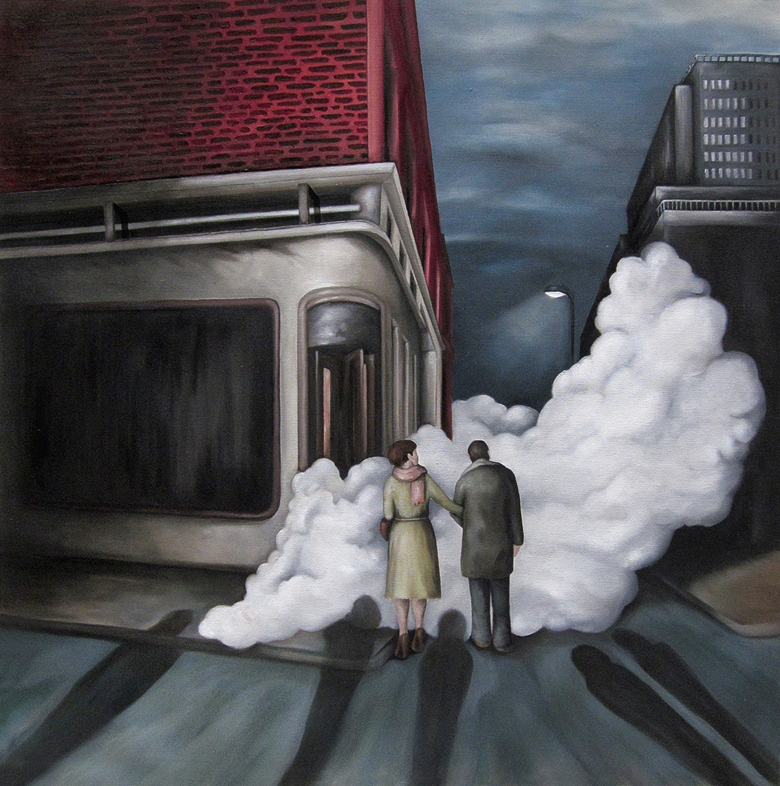 City. Cloud I. - Oil on canvas - 75 x 75 cm