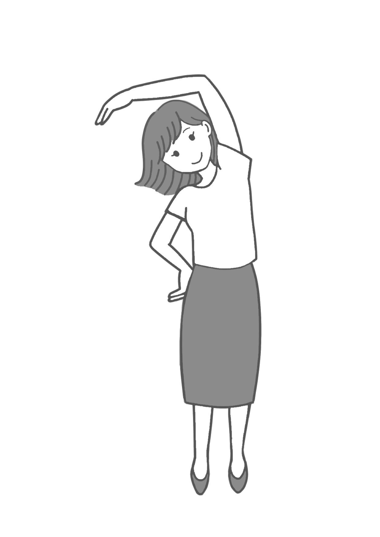 ストレッチをしている女性 女性イラスト シンプルイラスト