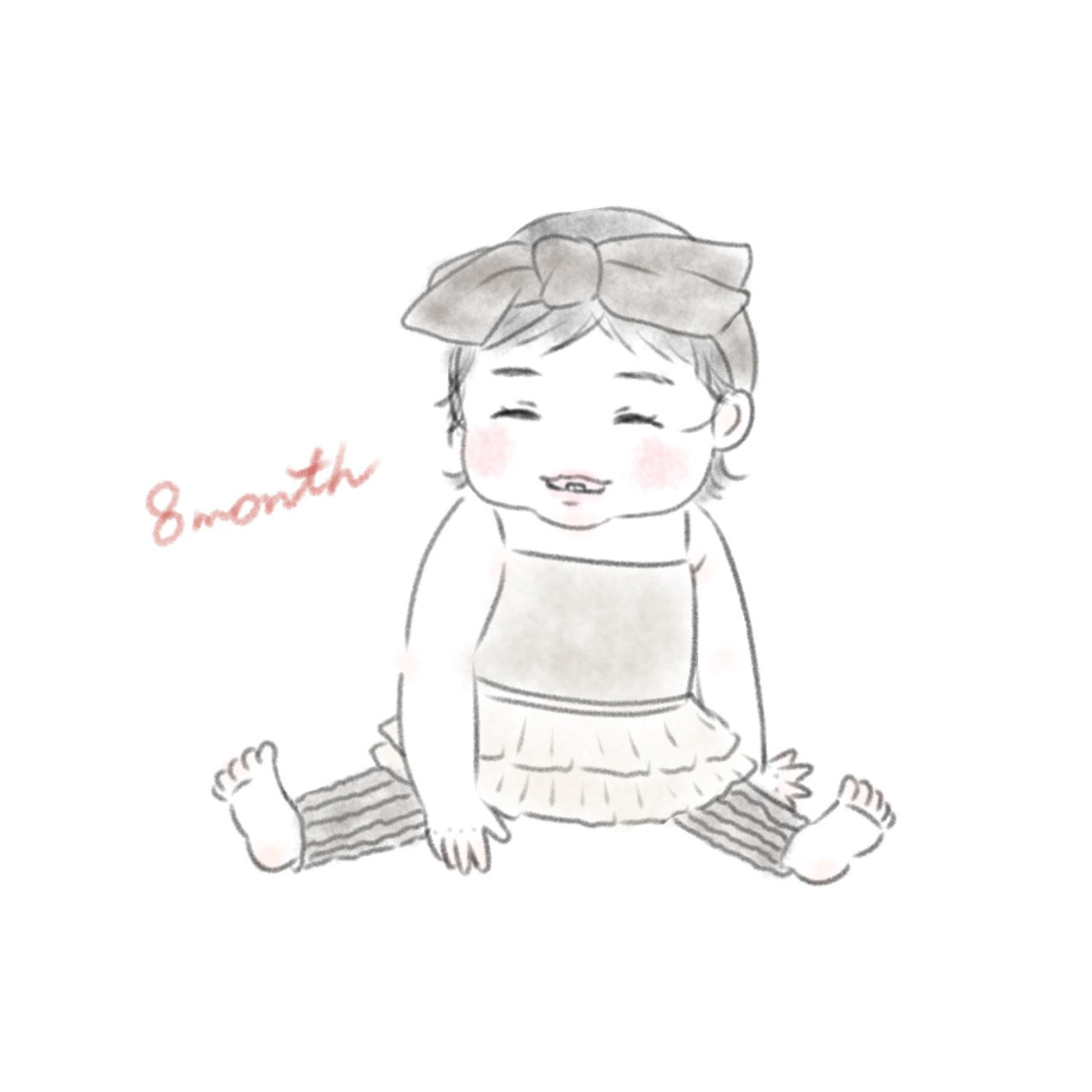 赤ちゃん似顔絵