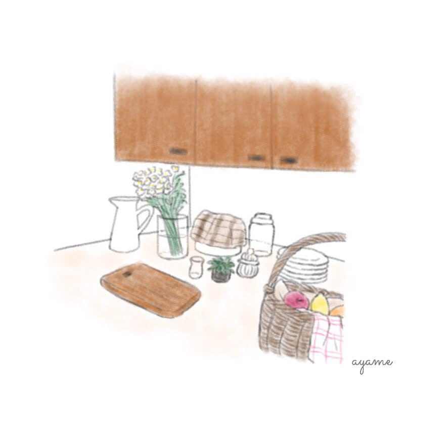 キッチンインテリアイラスト
