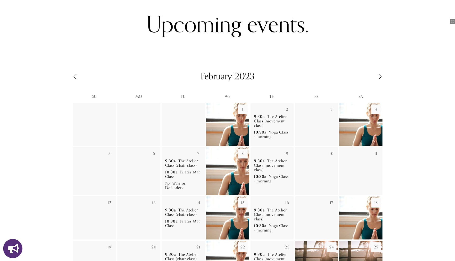 event page