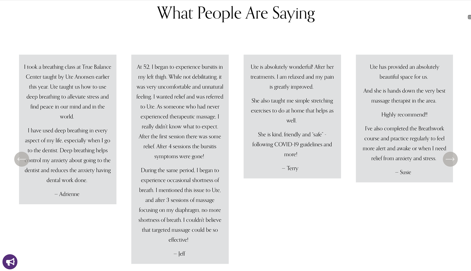 home page lower - testimonials
