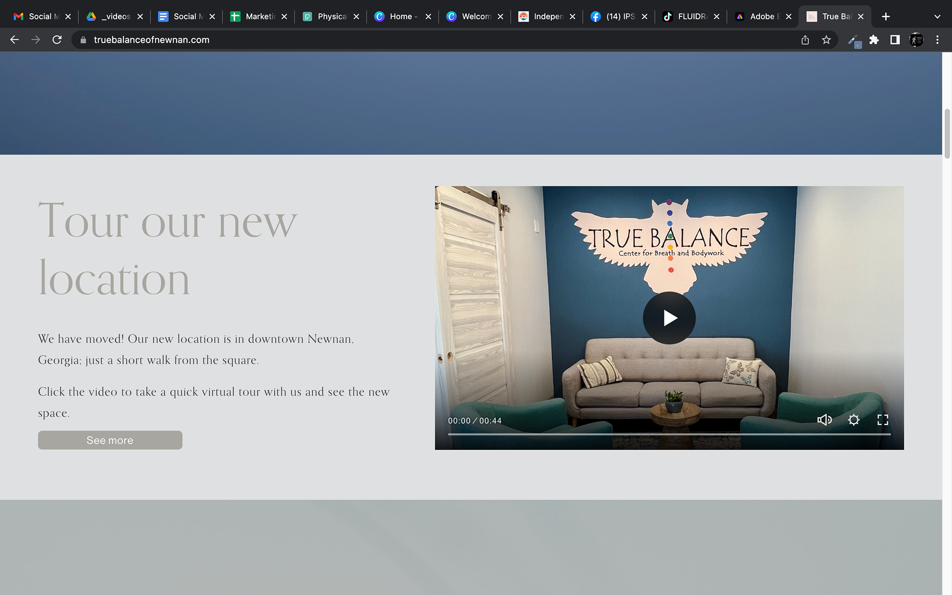 home page - tour video
