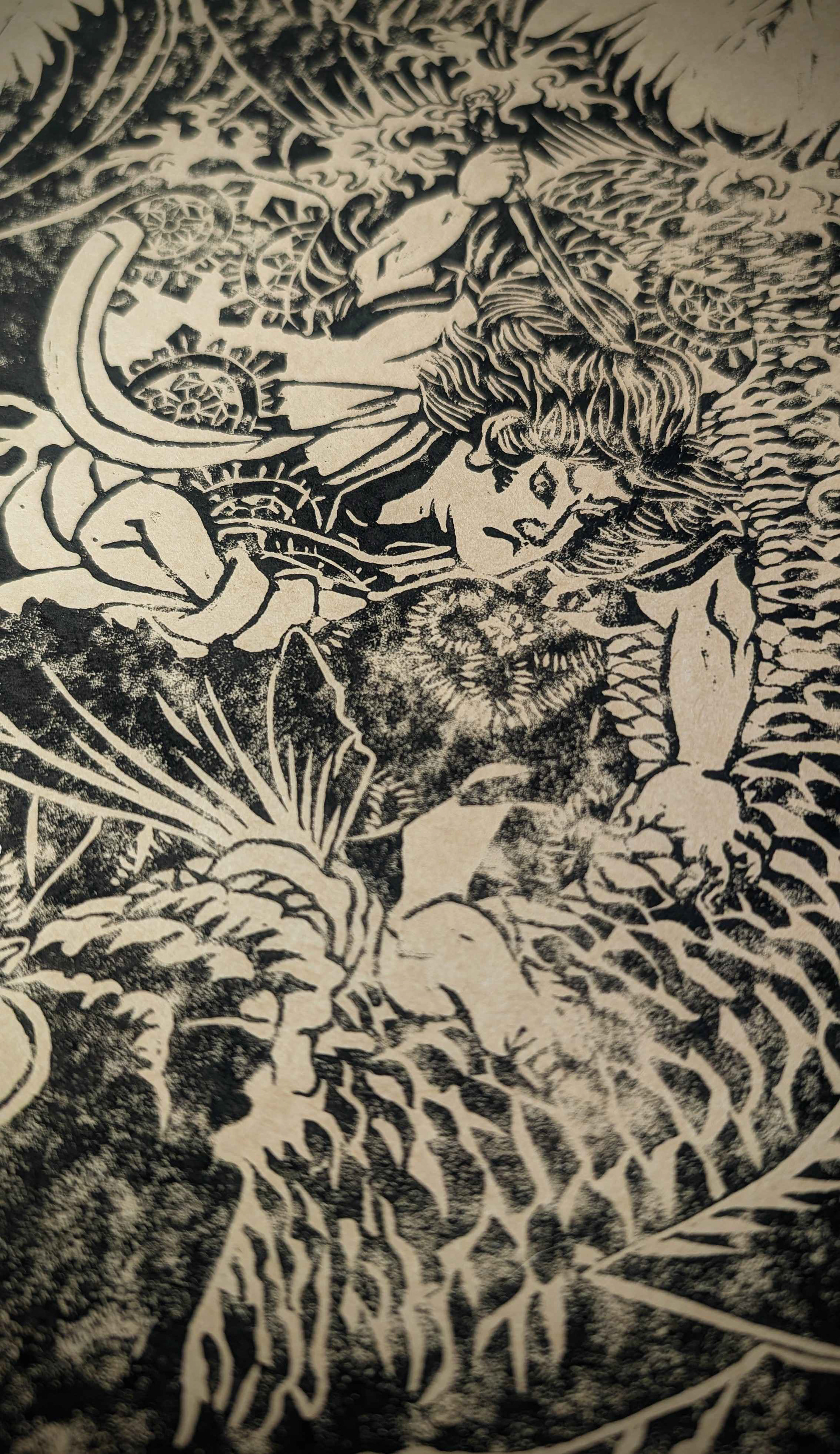 Oniwakamaru combattant une carpe géante, A4