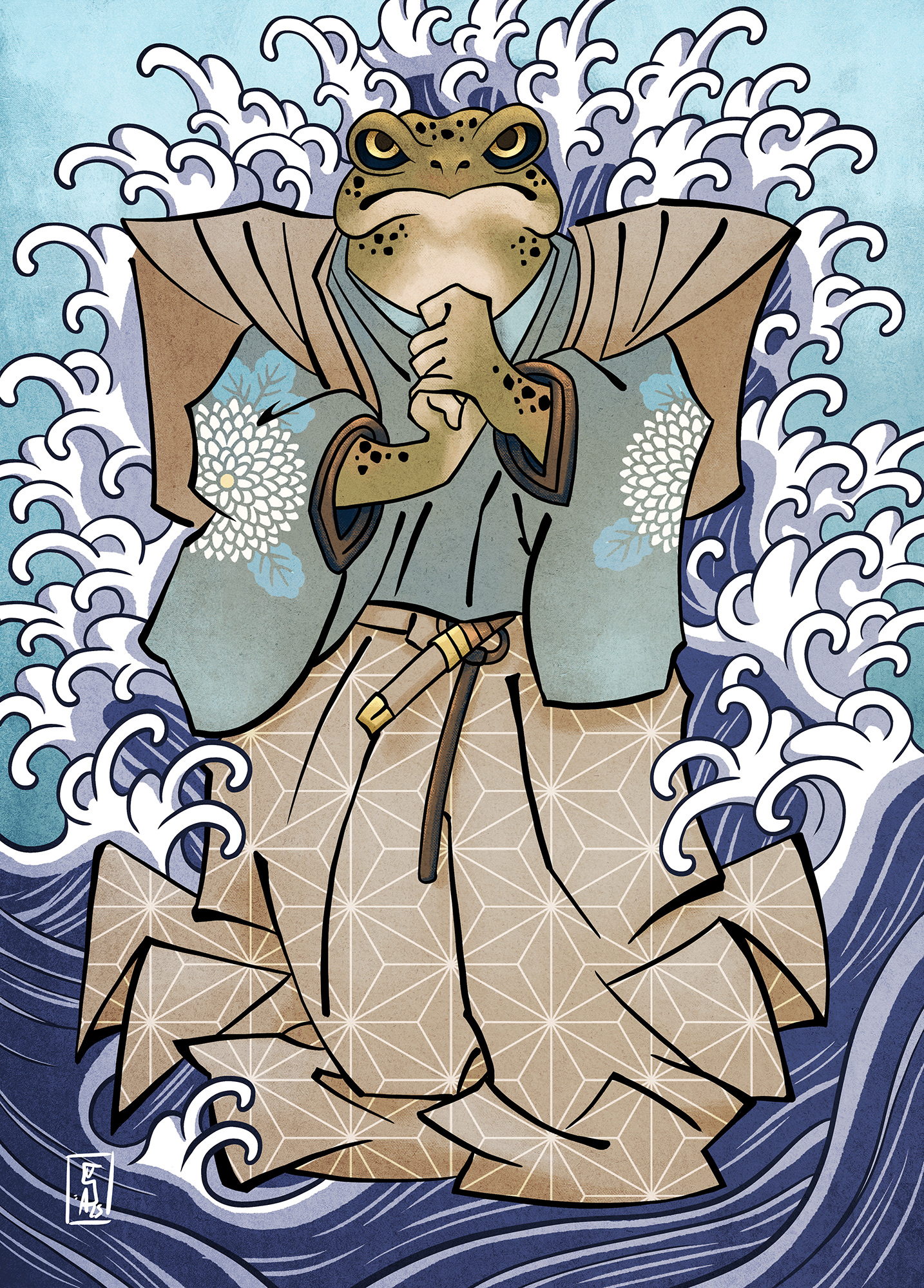 Frog token custom illustration