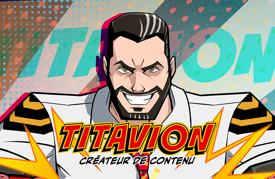 Carte de visite réalisée pour le streamer Titavion.