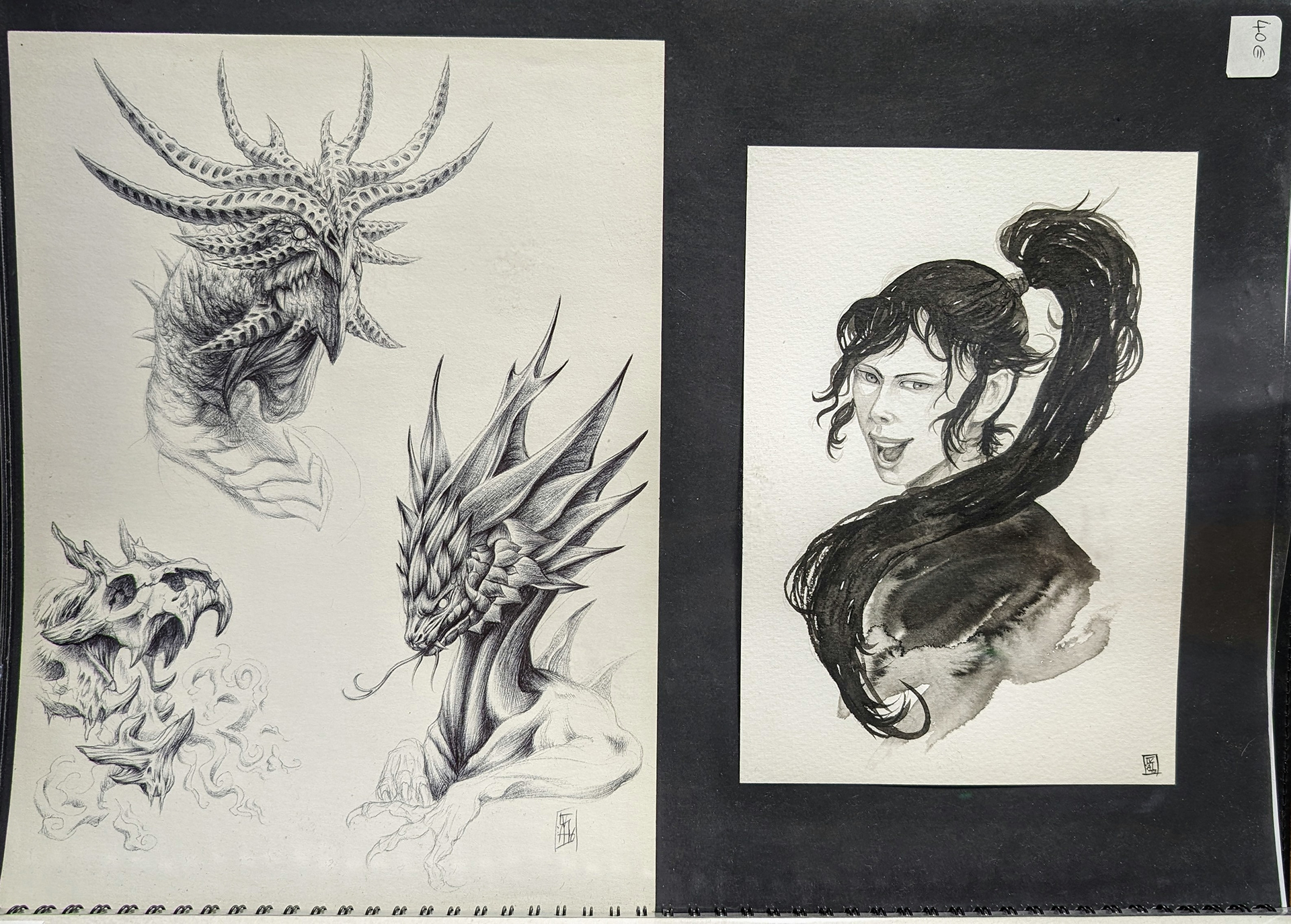 Dragon A4/40€ - Portrait A5/40€