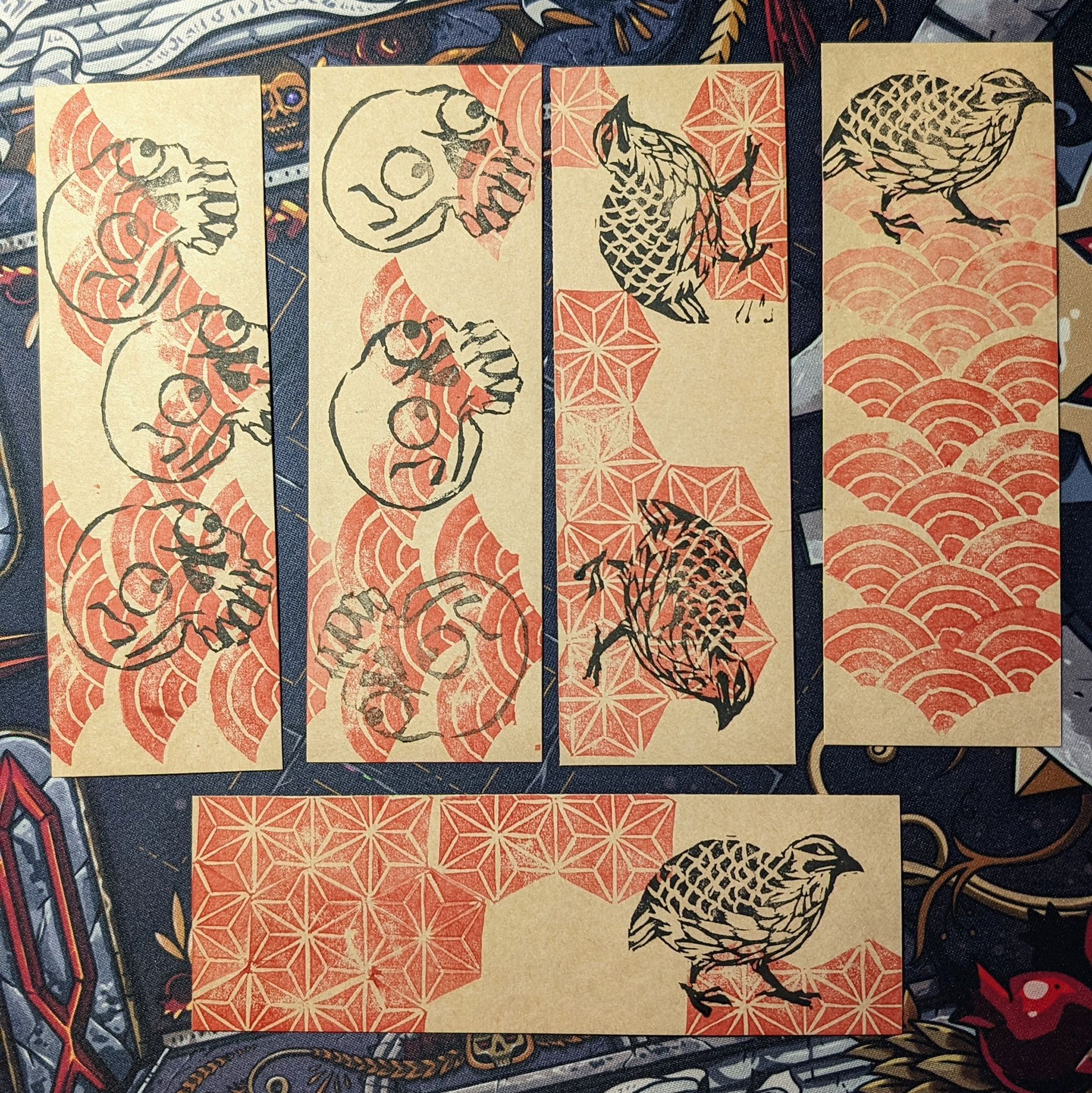 Dokurô (crâne) et caille du Japon