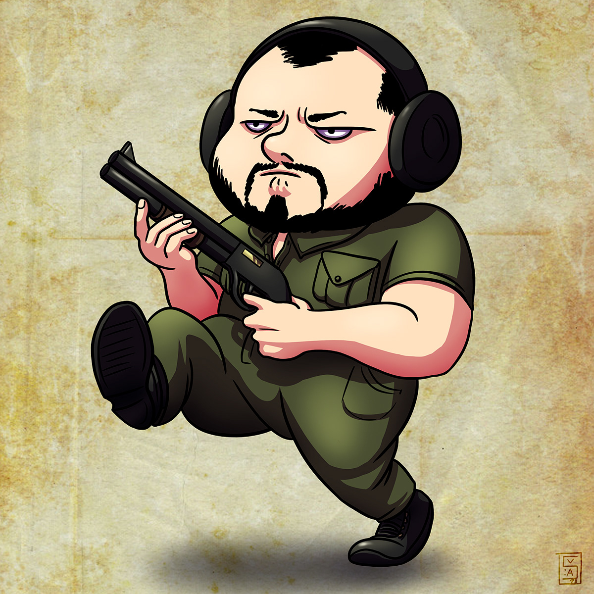 Mascotte Resident Evil 1 réalisée pour le marathon RE du streamer Titavion.