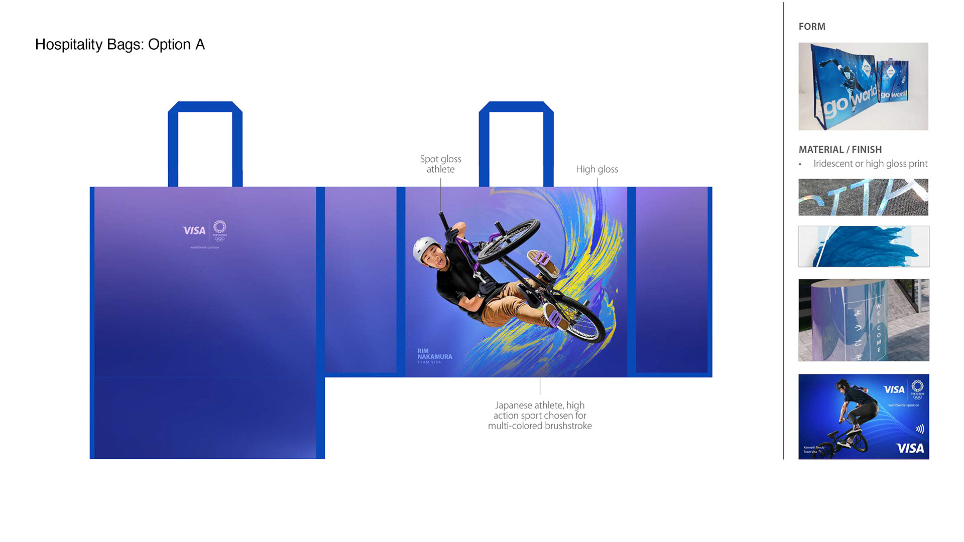 Utilizing brushstroke and mimicking the Visa Dynamic Wave