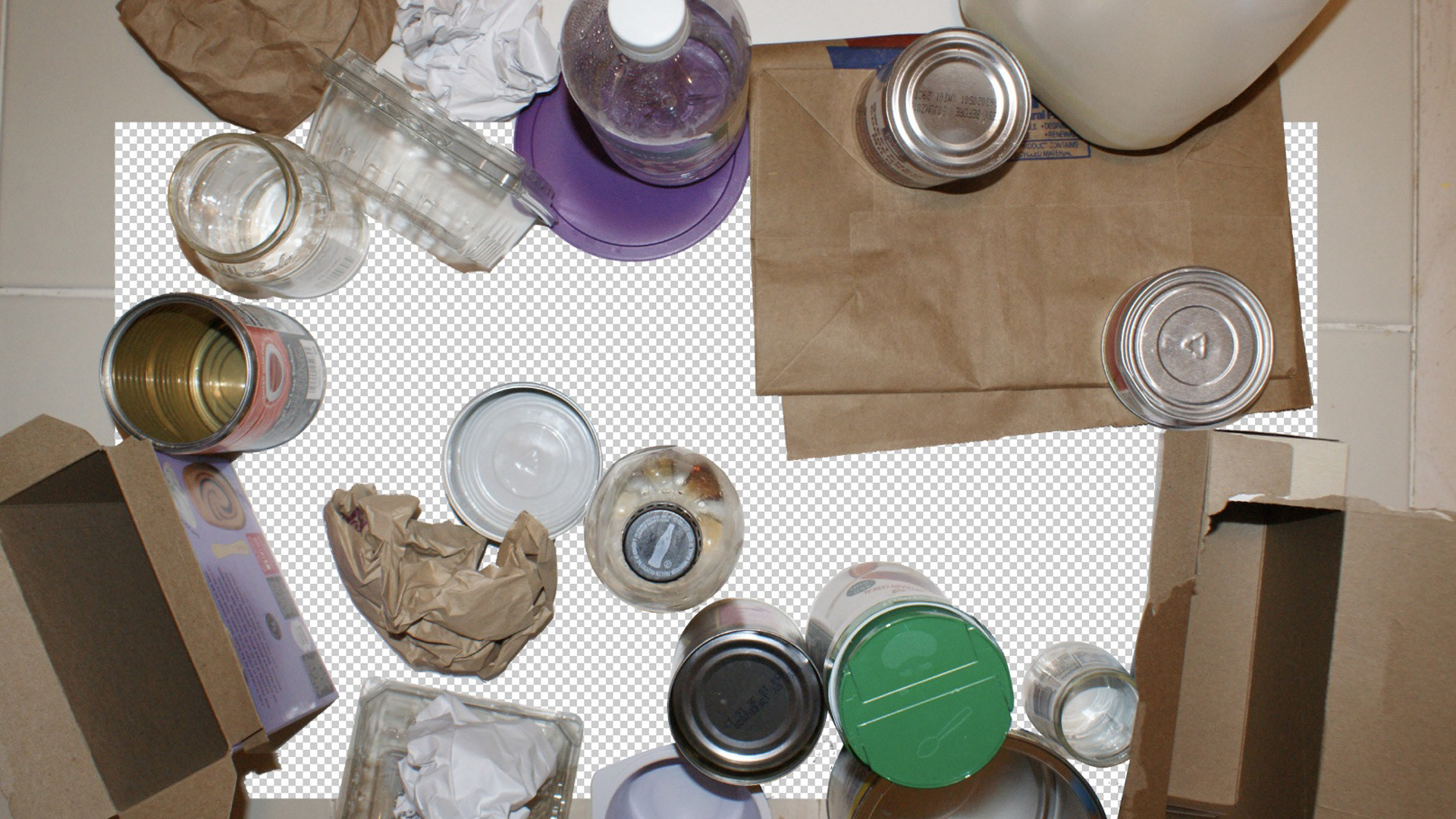 photo of recyclables for transition