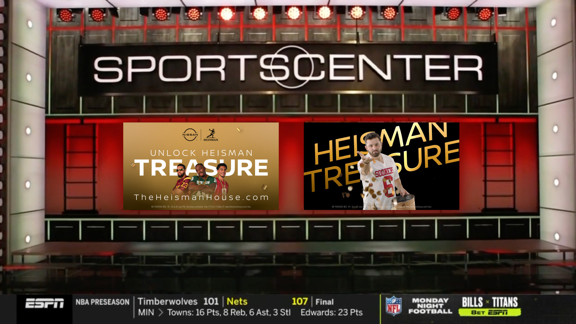 SportsCenter platform with ads