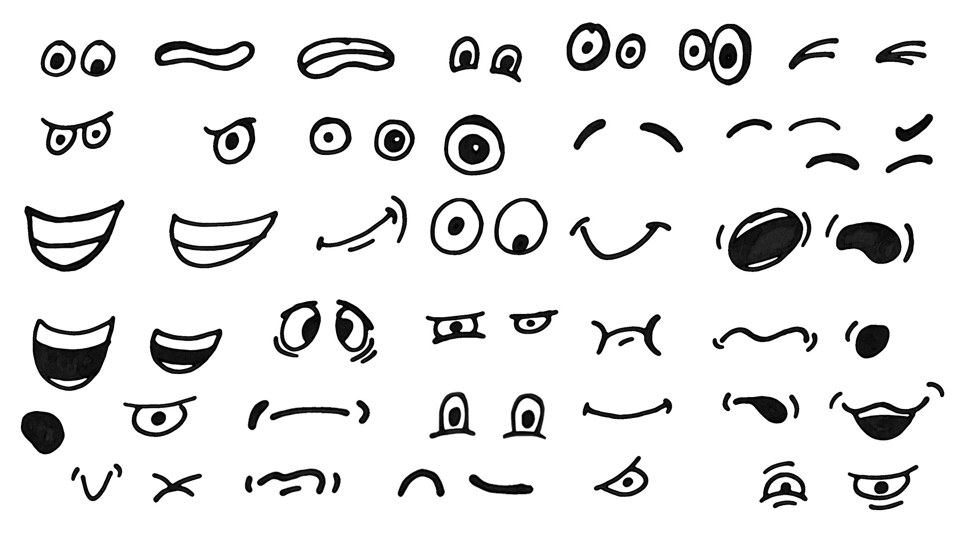 face sketches for animation