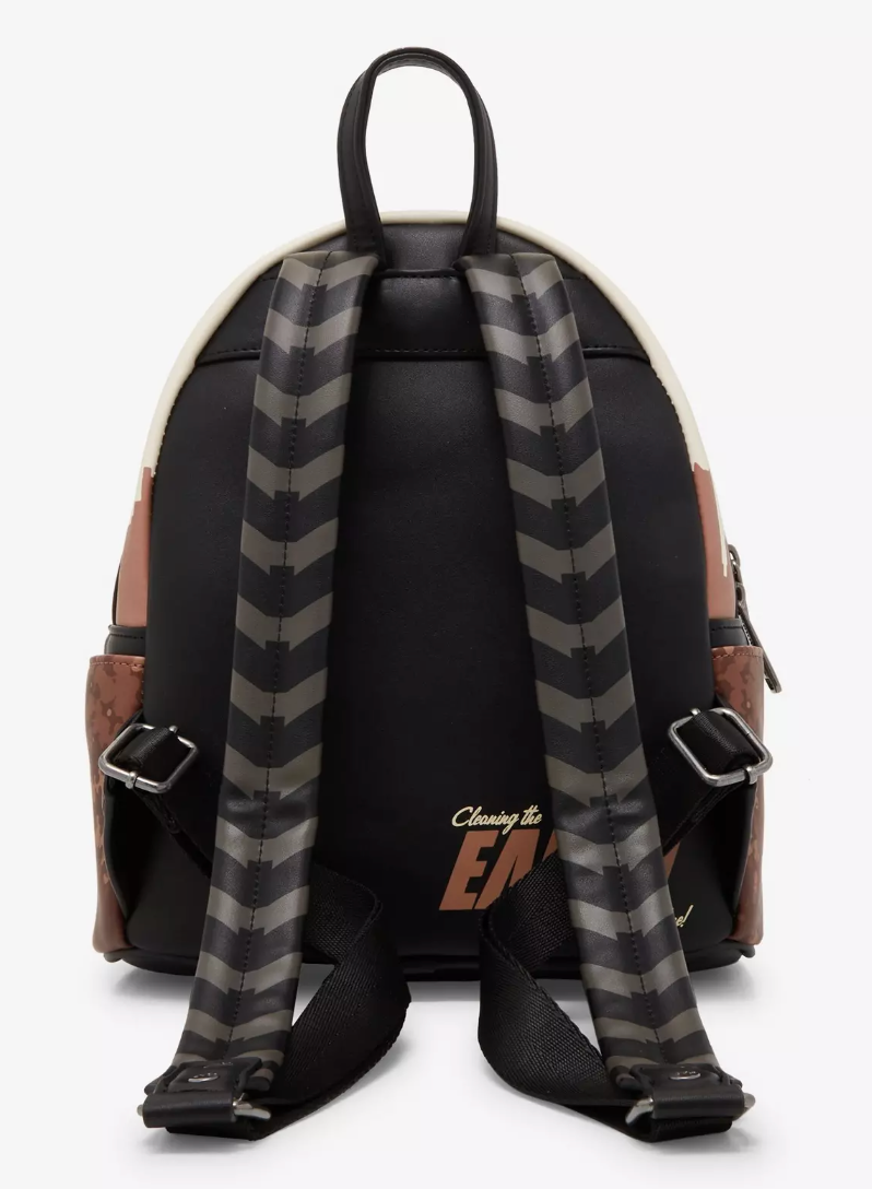 Tire tread printed straps and printed back hit.