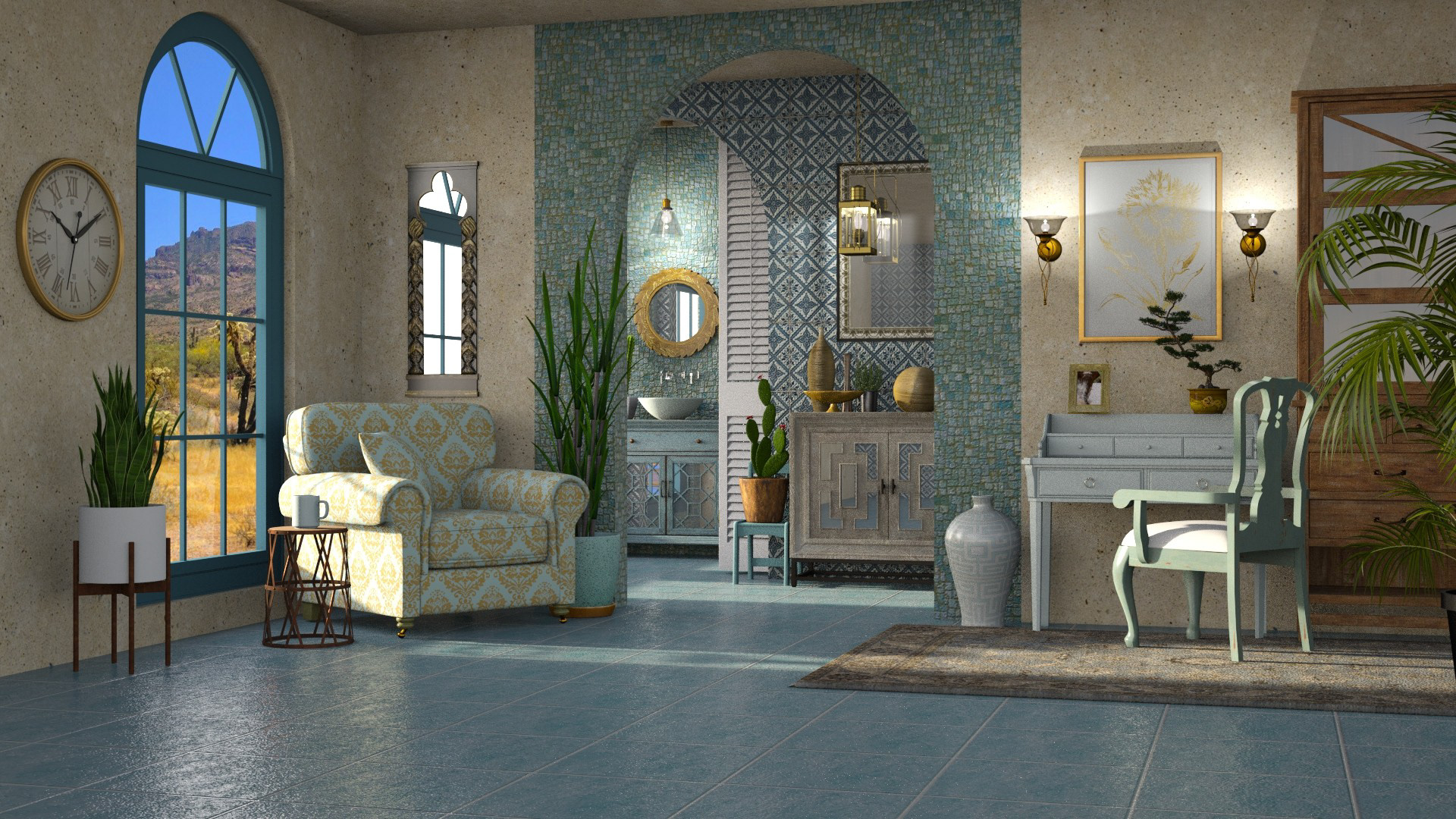 Turquoise Hallway