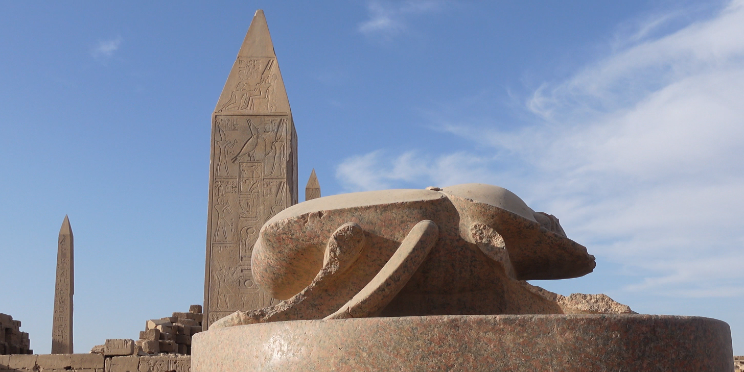 Khepera beetle at Karnak Temple in Luxor