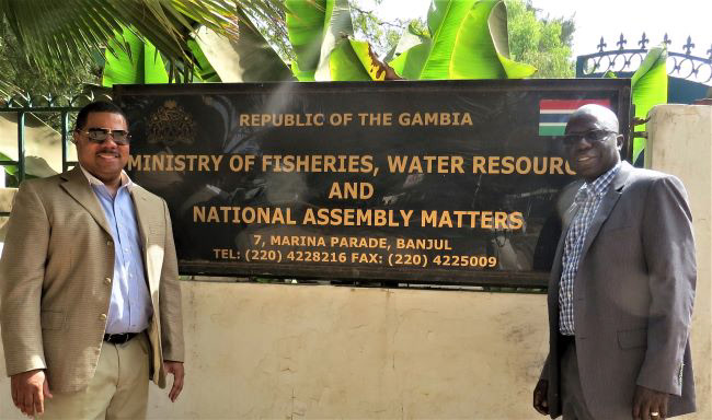 Me and Alieu Nyassi getting approval for the water project