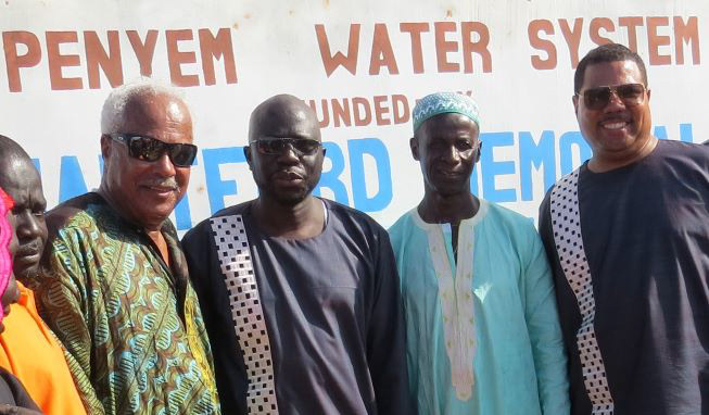 Pic with Mr. James, Alieu and Village Chief