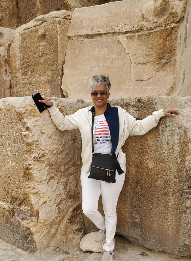 Leslie at Karnak Temple