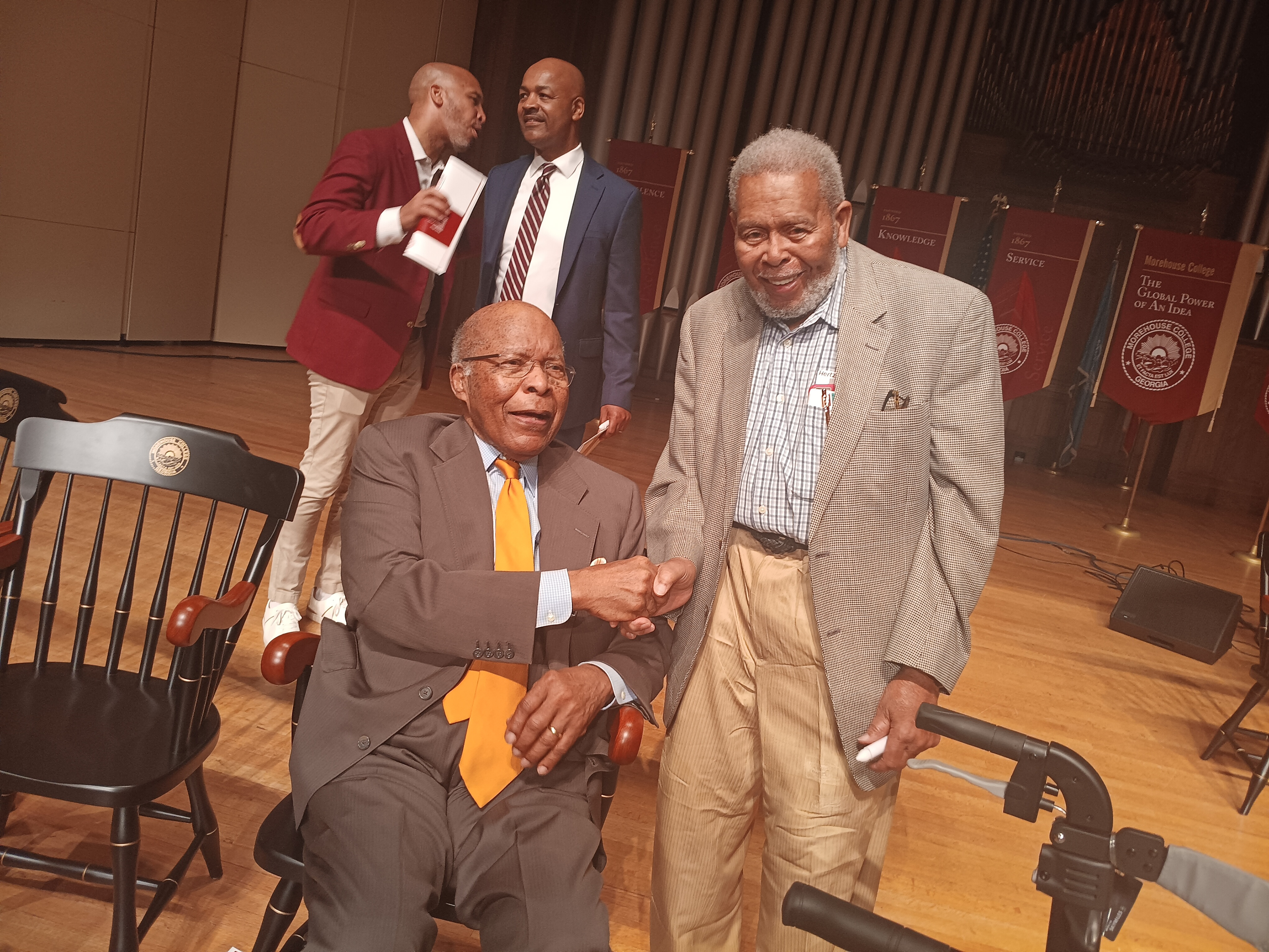 Doc with 1954 classmate Dr. Louis Sullivan